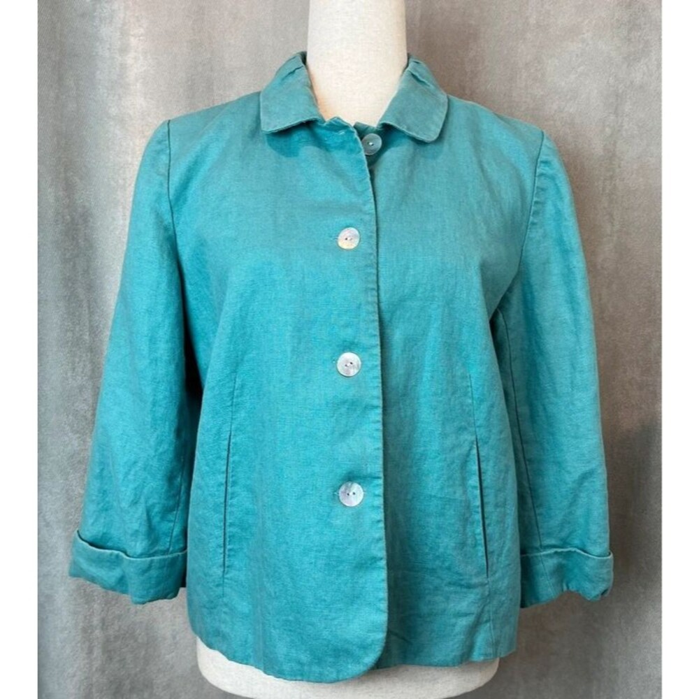 Orvis 100% Linen Jacket Small 6/8 Womens Large